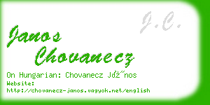 janos chovanecz business card